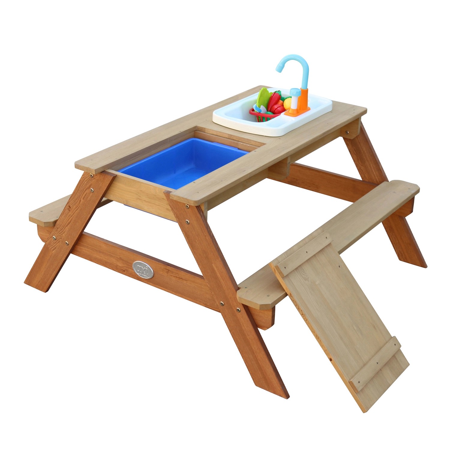 Axi Sand und Wasser Picknicktisch Emily mit Spielküchenspüle Braun von AXI