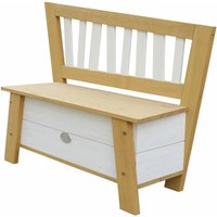 Corky Aufbewahrungsbank aus Holz in Braun & Weiß Bank für Kinder mit Stauraum 116x37x84 cm - Braun - AXI von AXI