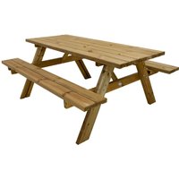 Julie Picknicktisch aus Holz Classic 177 x 154 cm - Braun von AXI