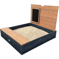 Mandy Sandkasten mit Stauraum und Deckel Anthrazit/Braun von AXI