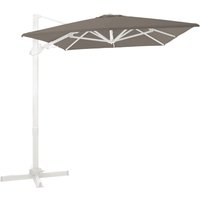 Milad Premium Ampelschirm Rechteckig 200x300 cm in Weiß / Taupe Sonnenschirm für Garten / Terrasse mit Aluminium Rahmen Inkl. Kreuzfuß & Schutzhülle von AXI