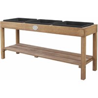 Sand und Wassertisch aus Holz in 3 Höhen in Braun Sandtisch / Matschtisch / Wasserspieltisch mit 3 Behältern - Braun - AXI von AXI