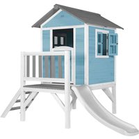 Spielhaus Beach Lodge xl in Blau mit Rutsche in Weiß Stelzenhaus aus fsc Holz für Kinder Kleiner Spielturm für den Garten - Blau - AXI von AXI