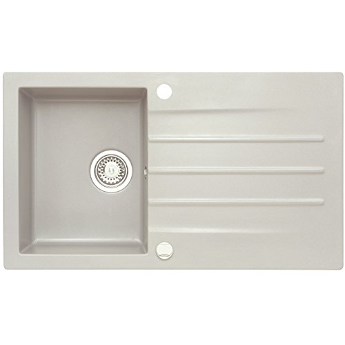 AXIS KITCHEN Mojito 100 Küchenspüle Farbe Axis Caffee Latte Beige Material Axigranit 50er Unterschrank Spülbecken Siphon, Exzenterbedienung, Ausschnittschablone von AXIS KITCHEN