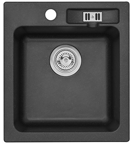 Axis Kitchen Malibu 20 Spülbecken Einbecken Spüle 43x47cm (AXIS SCHWARZ) von AXIS KITCHEN