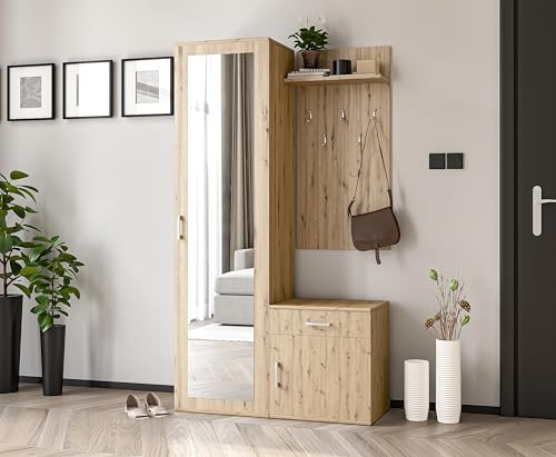 AX Living Garderoben Set Eiche Magnola – 100cm stilvoll & funktional von AXLIVING