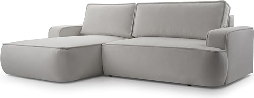AXLIVING Ablia Sofa L Form mit Schlaffunktion Hellgrau 267 cm breit L AXLIVING Ablia Sofa L Form mit Schlaffunktion Hellgrau 267 cm breit L von AXLIVING