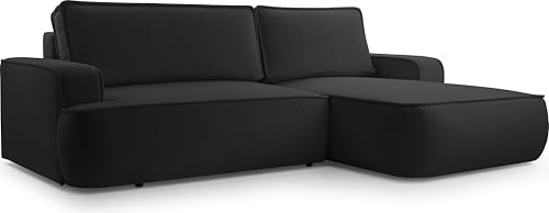 AXLIVING Ablia Sofa L Form mit Schlaffunktion Schwarzes 267 cm R von AXLIVING