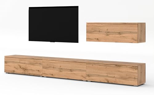 AXLIVING Anbauwand Loriano IV Wohnwand braun Eiche Wotan 300 cm breit AXLIVING Anbauwand Loriano IV Wohnwand braun Eiche Wotan 300 cm breit von AXLIVING