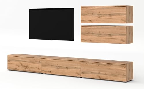 AXLIVING Anbauwand Loriano V Wohnwand braun Eiche Wotan 300 cm breit AXLIVING Anbauwand Loriano V Wohnwand braun Eiche Wotan 300 cm breit von AXLIVING