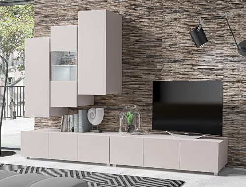AXLIVING Anbauwand Wohnzimmer Kossana 11 – 300cm Breite Beige AXLIVING Anbauwand Wohnzimmer Kossana 11 – 300cm Breite Beige von AXLIVING