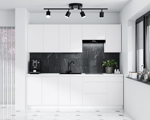 AXLIVING Aquileia Küchenzeile 240 cm – Weiß Matt mit Arbeitsplatte Marmor Bianco AXLIVING Aquileia Küchenzeile 240 cm – Weiß Matt mit Arbeitsplatte Marmor Bianco von AXLIVING