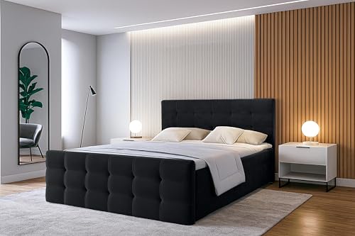 AXLIVING Bett mit Bettkasten 140x200 Argentaro Boxspringbett schwarz AXLIVING Bett mit Bettkasten 140x200 Argentaro Boxspringbett schwarz von AXLIVING