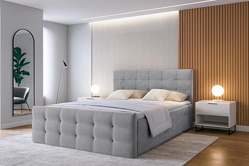 AXLIVING Bett mit Bettkasten 140x200 cm Argentaro graues Boxspringbett AXLIVING Bett mit Bettkasten 140x200 cm Argentaro graues Boxspringbett von AXLIVING