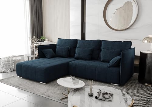 AXLIVING Blau Ecksofa mit Schlaffunktion Florinna 248cm L-Form AXLIVING Blau Ecksofa mit Schlaffunktion Florinna 248cm L-Form von AXLIVING