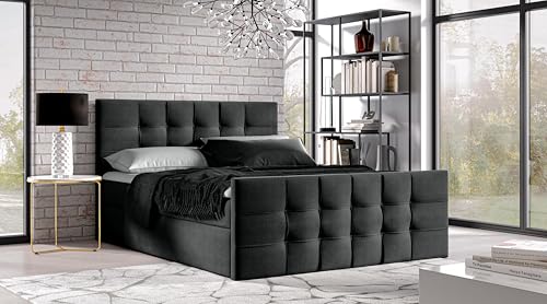 AXLIVING Boxspringbett 140x200 mit Bettkasten Ambusio in Schwarz AXLIVING Boxspringbett 140x200 mit Bettkasten Ambusio in Schwarz von AXLIVING