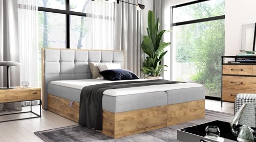AXLIVING Boxspringbett 160x200 mit Bettkasten Vendio in Hellgrau AXLIVING Boxspringbett 160x200 mit Bettkasten Vendio in Hellgrau von AXLIVING