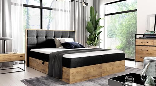 AXLIVING Boxspringbett 160x200 mit Bettkasten Vendio in Schwarz AXLIVING Boxspringbett 160x200 mit Bettkasten Vendio in Schwarz von AXLIVING
