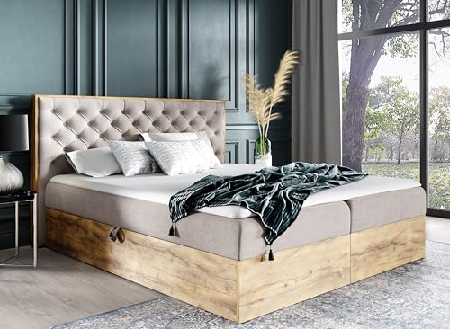 AXLIVING Boxspringbett 180x200 mit Bettkasten Clavio in Beige AXLIVING Boxspringbett 180x200 mit Bettkasten Clavio in Beige von AXLIVING