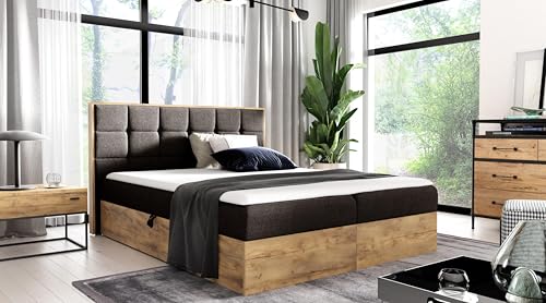 AXLIVING Boxspringbett 180x200 mit Bettkasten Vendio in Braun AXLIVING Boxspringbett 180x200 mit Bettkasten Vendio in Braun von AXLIVING