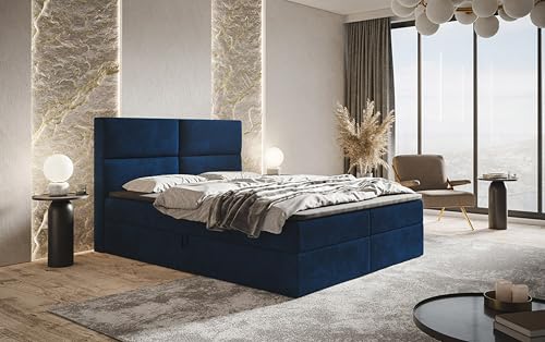 AXLIVING Boxspringbett Bonio III – 120 cm Breite mit Topper Blau AXLIVING Boxspringbett Bonio III – 120 cm Breite mit Topper Blau von AXLIVING