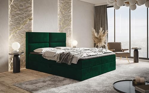 AXLIVING Boxspringbett Bonio III – 120 cm Breite mit Topper Grün AXLIVING Boxspringbett Bonio III – 120 cm Breite mit Topper Grün von AXLIVING