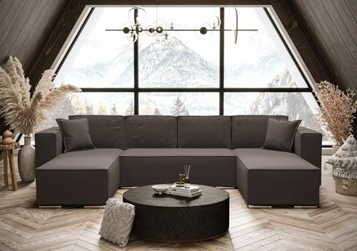 AXLIVING Braun Ecksofa mit Schlaffunktion U-Form Vinoria 327 cm AXLIVING Braun Ecksofa mit Schlaffunktion U-Form Vinoria 327 cm von AXLIVING