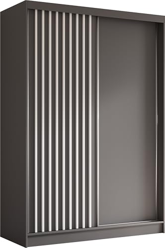 AXLIVING Cabinio Kleiderschrank 150 Breite – Grau mit Weißen Lamellen AXLIVING Cabinio Kleiderschrank 150 Breite – Grau mit Weißen Lamellen von AXLIVING