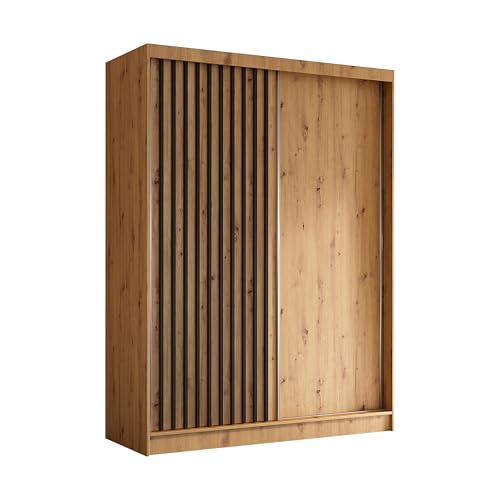 AXLIVING Cabinio Kleiderschrank 160 breit Artisan Eiche Schwarz von AXLIVING