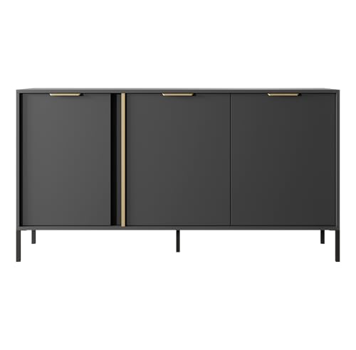 AXLIVING Catanian 153 3D anthrazit graues Sideboard 153,1cm, Breite AXLIVING Catanian 153 3D anthrazit graues Sideboard 153,1cm, Breite von AXLIVING