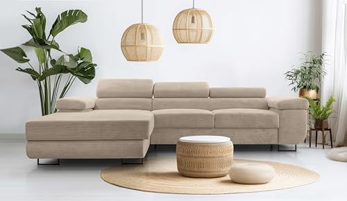 AXLIVING Cord Couch L Form – Arborio 280cm L Ecksofa in Beige mit Schlaffunktion AXLIVING Cord Couch L Form – Arborio 280cm L Ecksofa in Beige mit Schlaffunktion von AXLIVING