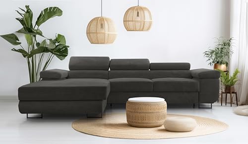 AXLIVING Cord Couch L Form – Arborio L 280 cm Ecksofa in Dunkelgrau AXLIVING Cord Couch L Form – Arborio L 280 cm Ecksofa in Dunkelgrau von AXLIVING