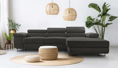AXLIVING Cord Couch L Form – Arborio R 280 cm Ecksofa in Dunkelgrau AXLIVING Cord Couch L Form – Arborio R 280 cm Ecksofa in Dunkelgrau von AXLIVING