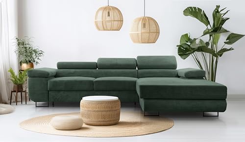 AXLIVING Cord Couch L Form – Arborio R 280 cm Ecksofa in Dunkelgrün AXLIVING Cord Couch L Form – Arborio R 280 cm Ecksofa in Dunkelgrün von AXLIVING