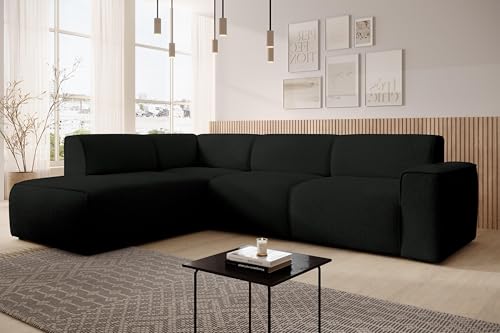 AXLIVING Couch Sofa L Form Didim L Schwarz – 310 cm, stilvoll & bequem L von AXLIVING