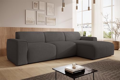 AXLIVING Couch Sofa L Form Didim mini Grau 310 cm breit, stilvoll R von AXLIVING