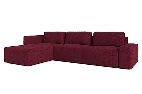 AXLIVING Couch XXL L Form Arkleton Ecksofa Groß Bordeaux 360 cm L von AXLIVING
