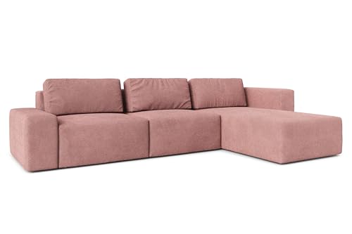 AXLIVING Couch XXL L Form Arkleton Ecksofa Groß Rosa 360cm Komfort R von AXLIVING