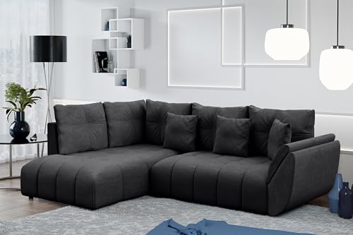 AXLIVING Couch mit Bettfunktion Ecksofa dunkelgrau Corleone in L Form AXLIVING Couch mit Bettfunktion Ecksofa dunkelgrau Corleone in L Form von AXLIVING
