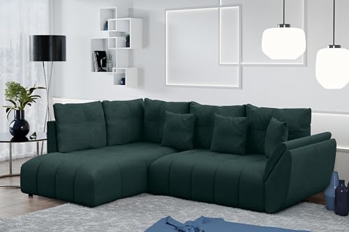AXLIVING Couch mit Bettfunktion Ecksofa grün Corleone in L Form 266cm AXLIVING Couch mit Bettfunktion Ecksofa grün Corleone in L Form 266cm von AXLIVING