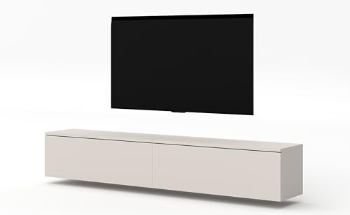 AXLIVING Designer Lowboard beige Loriano 2x100 cm TV Schrank Kaschmir von AXLIVING