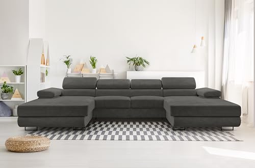 AXLIVING Dunkelgrau Sofa U Form mit Schlaffunktion – Arborio U 352 cm AXLIVING Dunkelgrau Sofa U Form mit Schlaffunktion – Arborio U 352 cm von AXLIVING