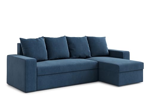AXLIVING Eck Couch Klein Climpy 242cm – Funktional & Stilvoll in Blau von AXLIVING
