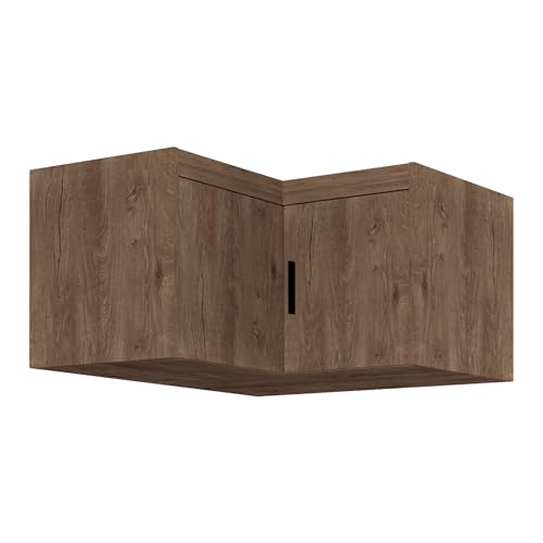 AXLIVING Eck Schrankaufsatz Storicos Eiche Lefkas 97,8 x55,0 x97,8cm von AXLIVING
