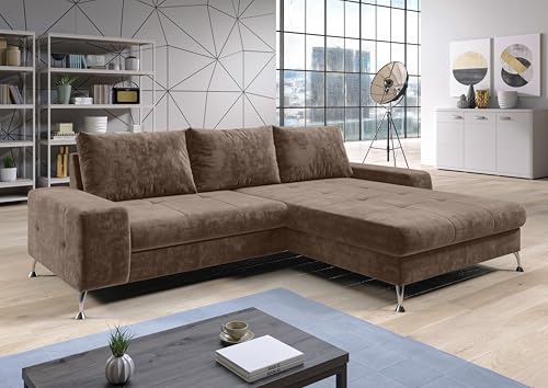 AXLIVING Eckschlafcouch mit Bettkasten Artemia 275 cm Hellbraun Samt R AXLIVING Eckschlafcouch mit Bettkasten Artemia 275 cm Hellbraun Samt R von AXLIVING