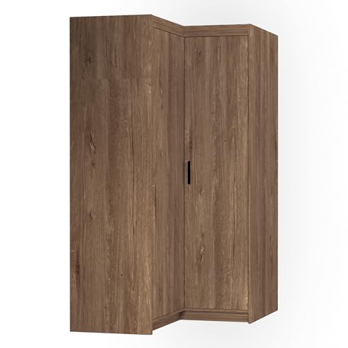 AXLIVING Eckschrank Eiche Lefkas Storicos Schrank 97,8 x190,5 x97,8cm von AXLIVING