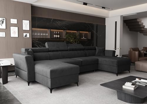 AXLIVING Ecksofa klein mit Schlaffunktion Ribella 345 cm Anthrazit U-Form AXLIVING Ecksofa klein mit Schlaffunktion Ribella 345 cm Anthrazit U-Form von AXLIVING