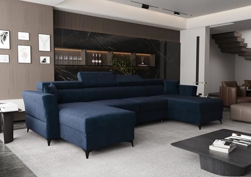 AXLIVING Ecksofa klein mit Schlaffunktion Ribella 345 cm Blau U-Form AXLIVING Ecksofa klein mit Schlaffunktion Ribella 345 cm Blau U-Form von AXLIVING