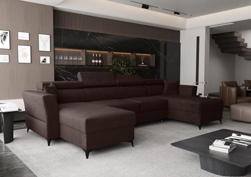 AXLIVING Ecksofa klein mit Schlaffunktion Ribella 345 cm Braun U-Form AXLIVING Ecksofa klein mit Schlaffunktion Ribella 345 cm Braun U-Form von AXLIVING