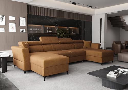 AXLIVING Ecksofa klein mit Schlaffunktion Ribella 345cm Bernstein U-Form AXLIVING Ecksofa klein mit Schlaffunktion Ribella 345cm Bernstein U-Form von AXLIVING